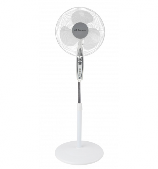 Ventilador de pie Orbegozo SF0147, 40 cm, 3A, 50W, blanco